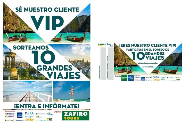 Publicidad Franquicia de agencias de viajes Zafiro Tours